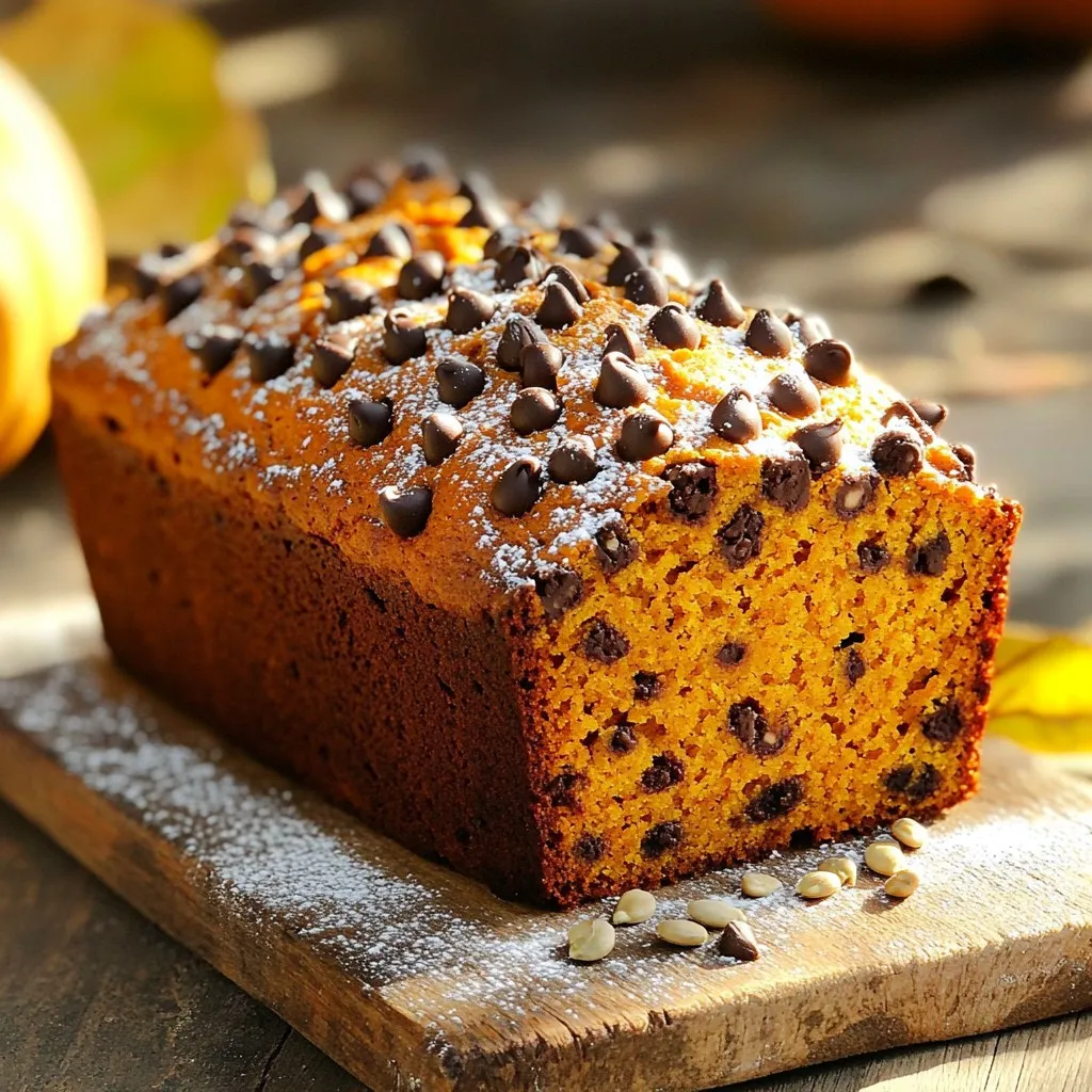 Chocolate Chip Pumpkin Bread Bakery Style Delight