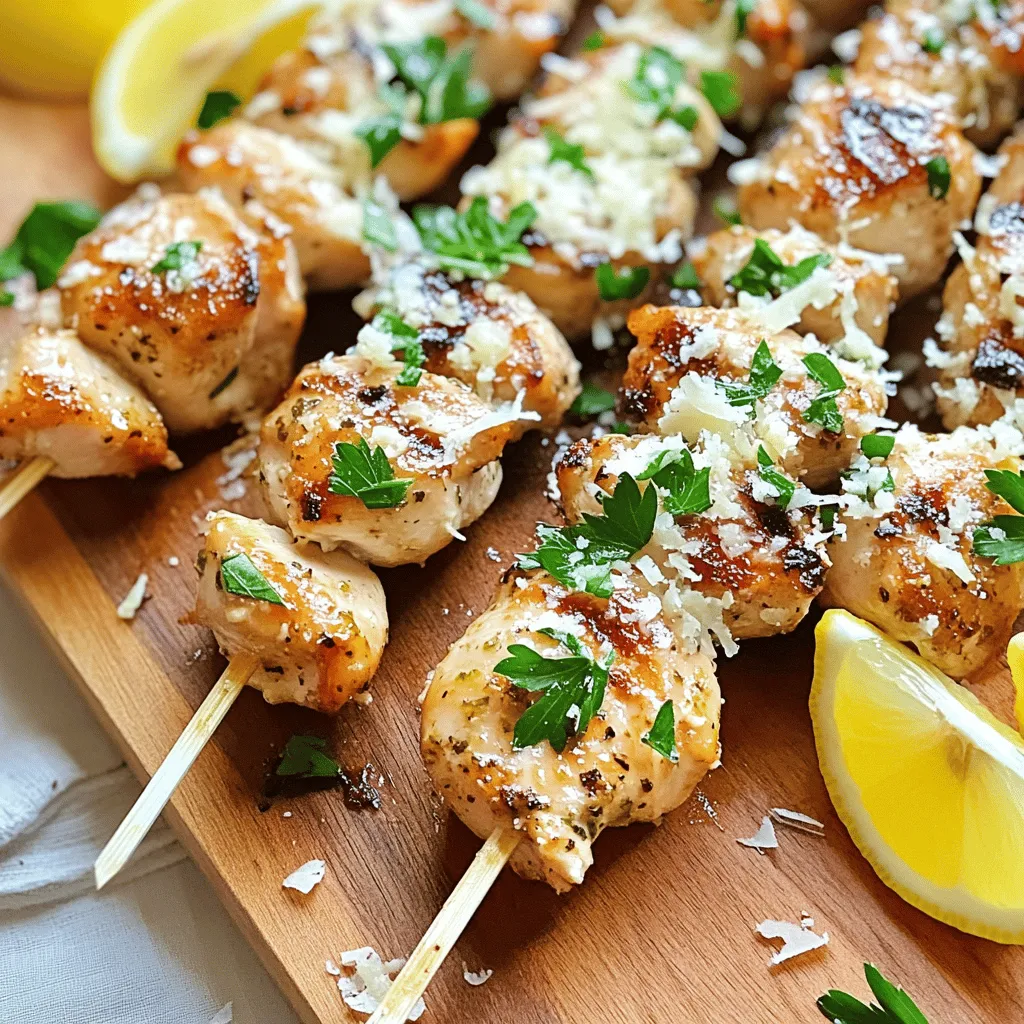 Garlic Parmesan Chicken Skewers Tasty and Simple Meal