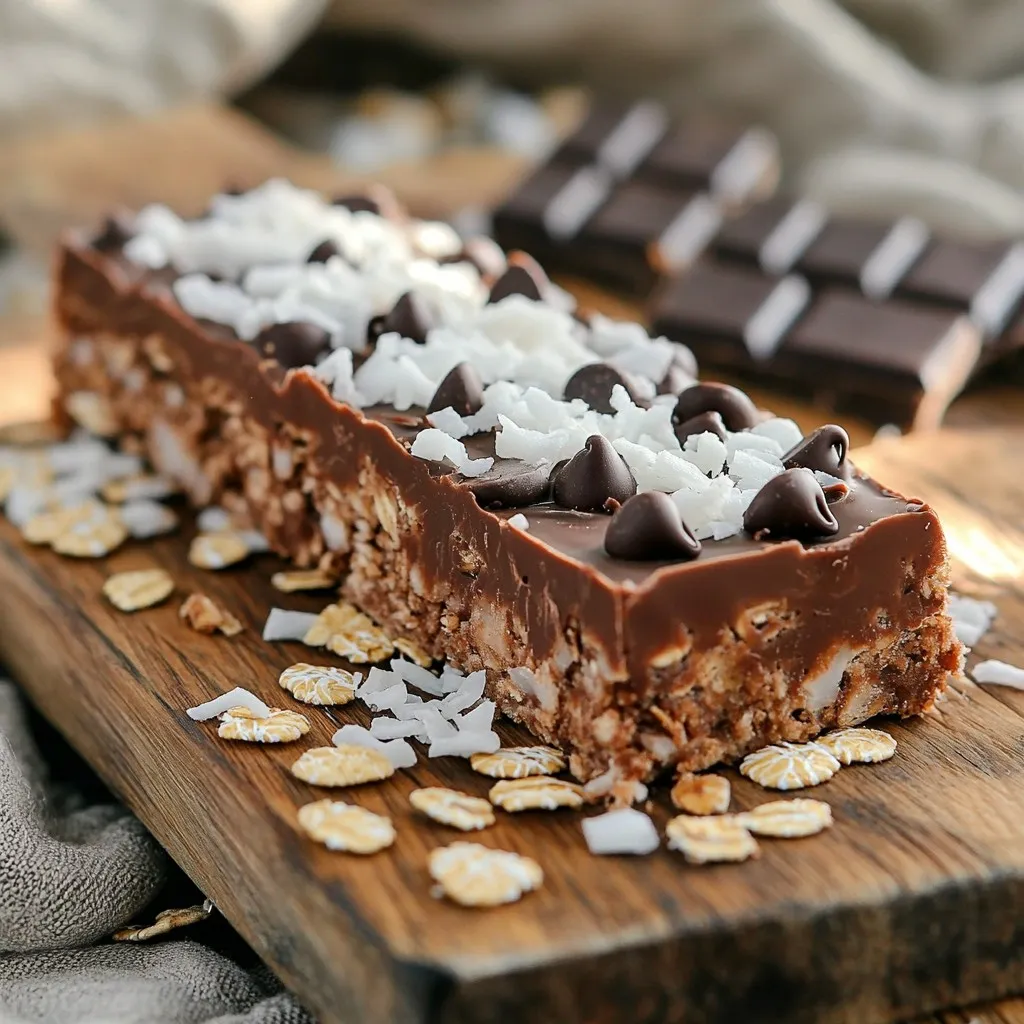 No-Bake Chocolate Coconut Energy Bars Easy Recipe