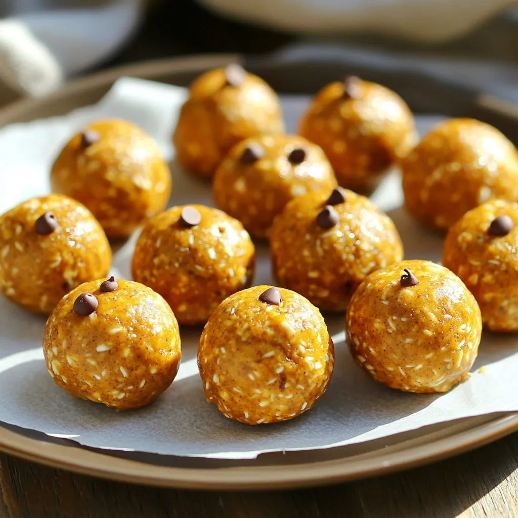 No-Bake Pumpkin Pie Energy Balls Healthy Snack Idea