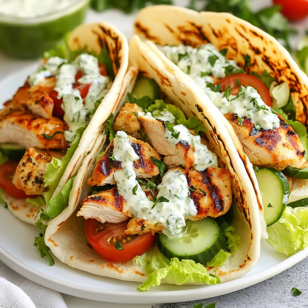 Greek Chicken Gyros with Tzatziki Easy and Flavorful Meal