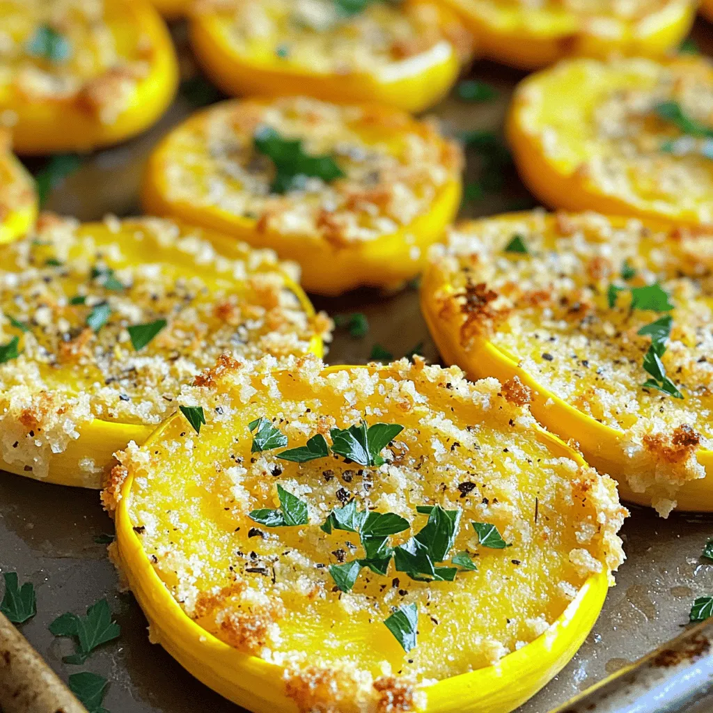 Baked Parmesan Yellow Squash Rounds Crispy Delight