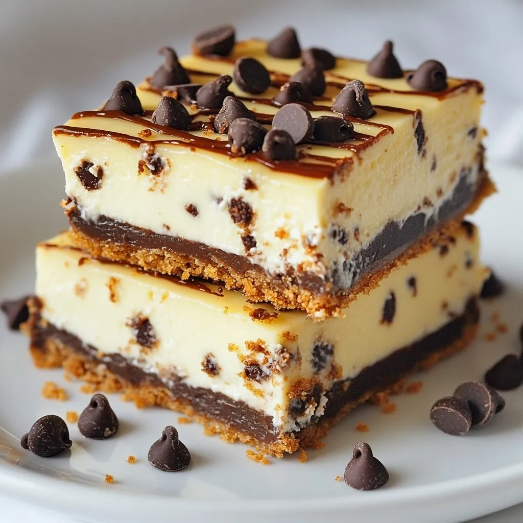 Chocolate Chip Cheesecake Bars Delicious and Easy Treat