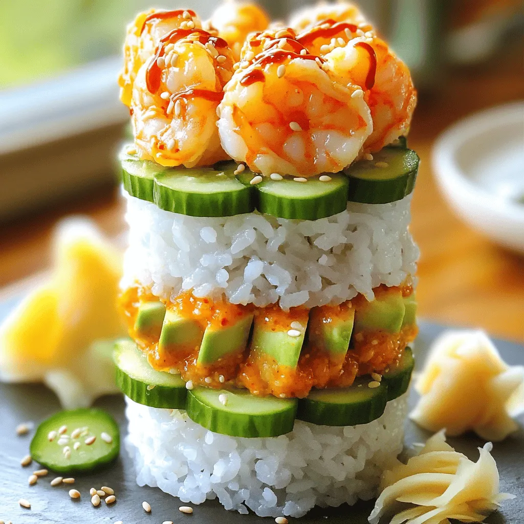 Spicy Shrimp Sushi Stacks Tasty and Simple Recipe