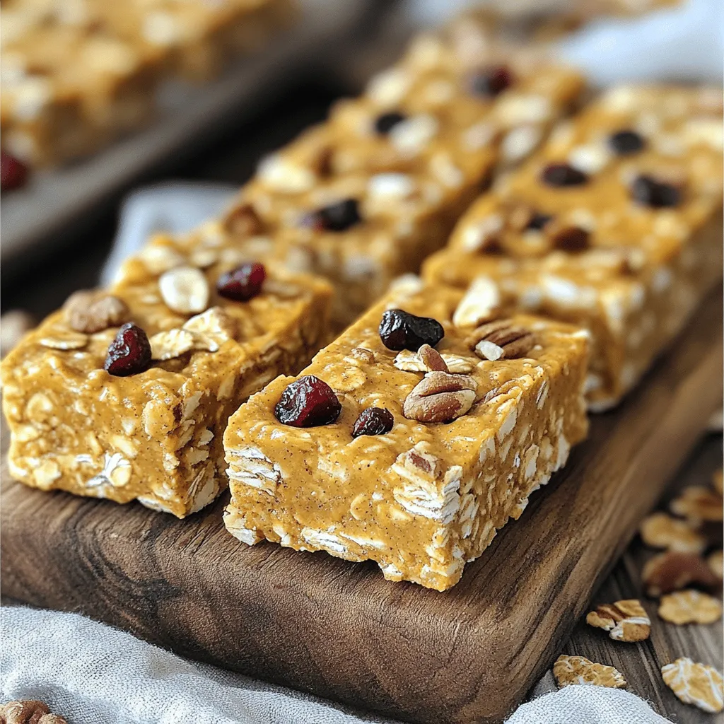 No Bake Pumpkin Spice Granola Bars Tasty and Simple
