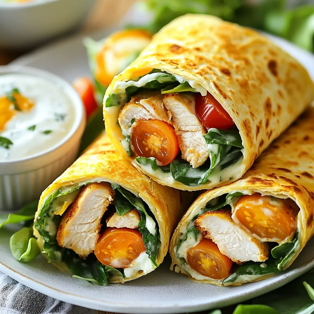 Crispy Air Fryer Chicken &#038; Mozzarella Wraps Recipe