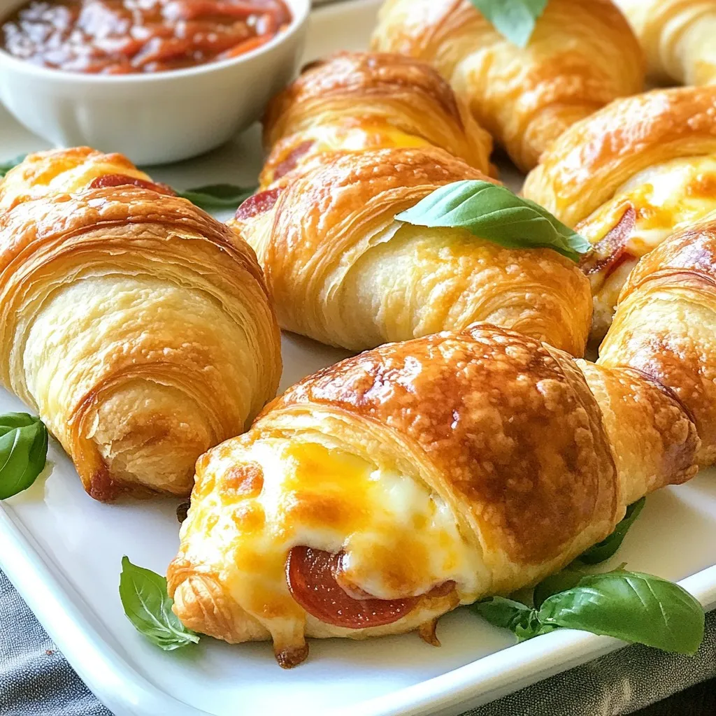 Pepperoni Mozzarella Croissant Rolls Easy and Flavorful