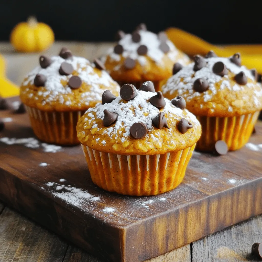 Pumpkin Chocolate Chip Oatmeal Muffins Simple Treat