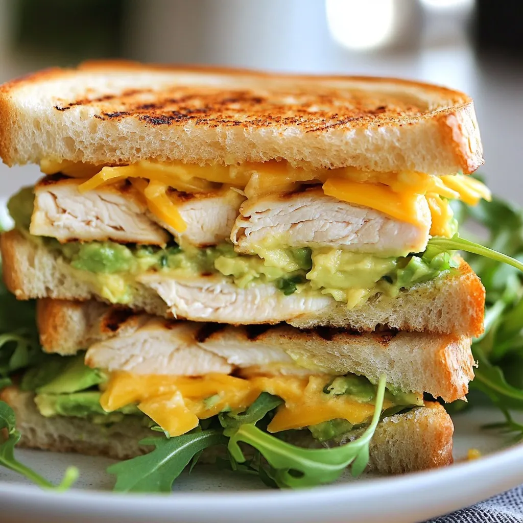 Chicken Avocado Melt Sandwich Flavorful and Quick Meal