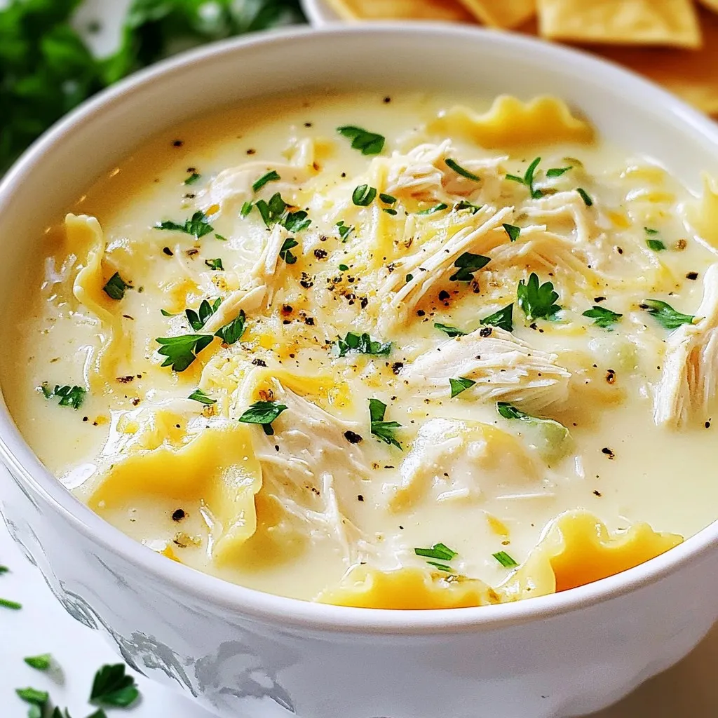 White Chicken Lasagna Soup Creamy and Flavorful Meal