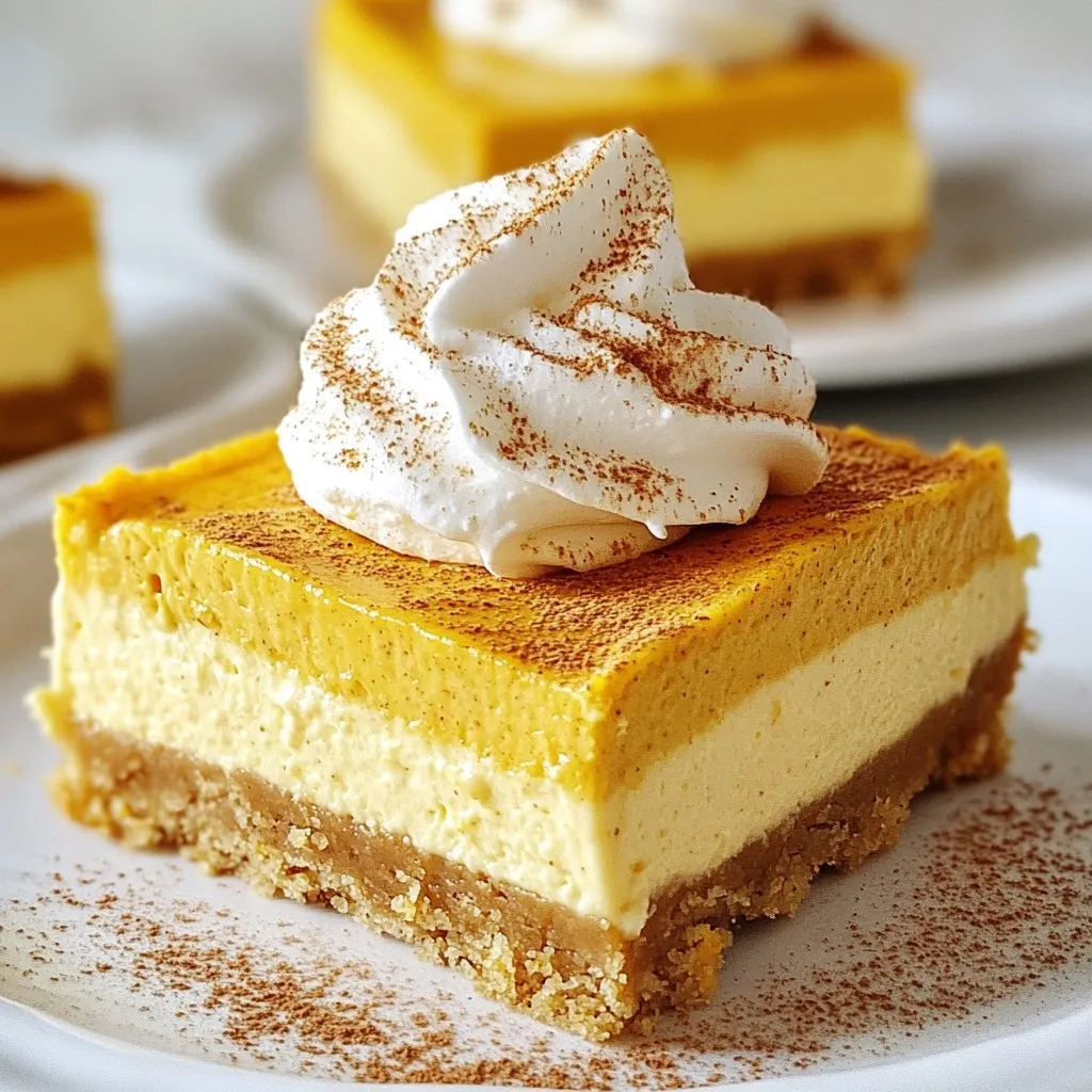 Pumpkin Spice Cheesecake Bars Perfect for Fall Treats
