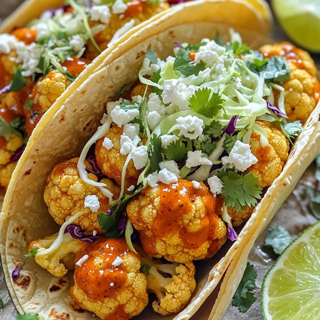 Buffalo Cauliflower Tacos Air Fryer Crunchy Delight